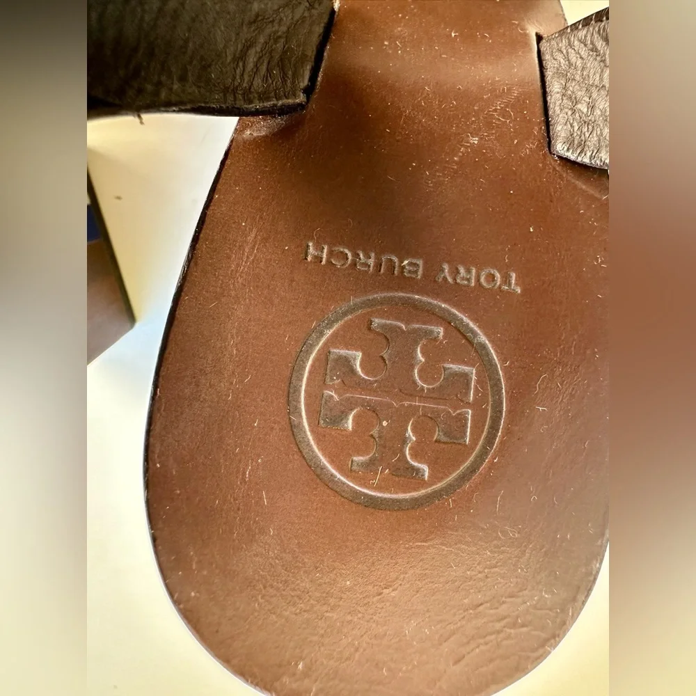 EUC Tory Burch block heel Slingback sandals, size 7.5